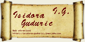 Isidora Gudurić vizit kartica